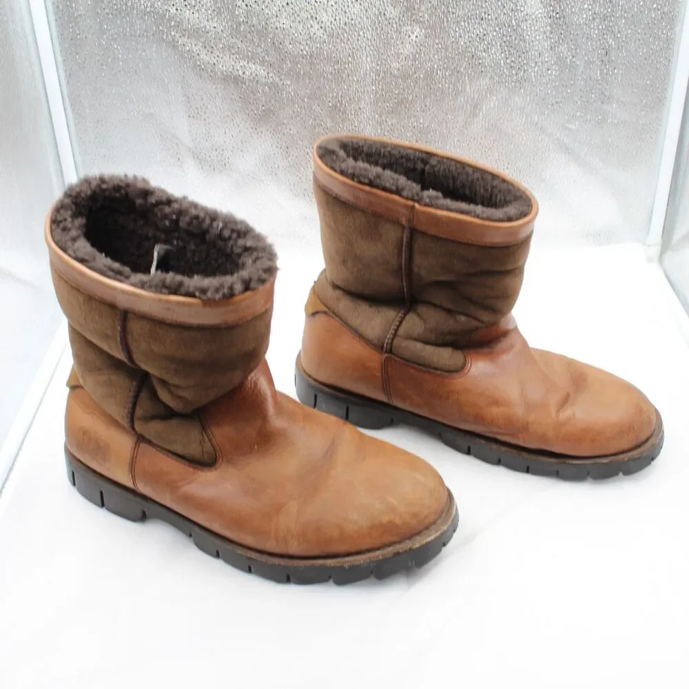 UGG Australia Beacon 5485 Men Size 11 Leather Sheepskin Shearling Boots RARE